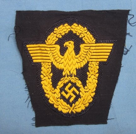 German WWII Water Protection Police Sleeve Eagle, BeVo — image 2