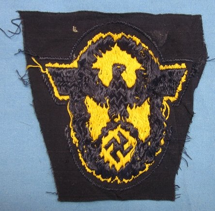 German WWII Water Protection Police Sleeve Eagle, BeVo — image 3