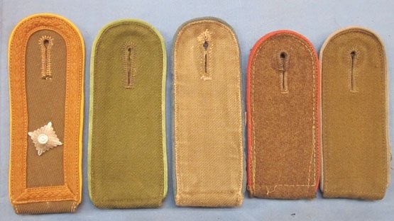 German WWII Heer Tropical Enlisted Shoulder Strap Lot, 5 Pieces — image 2