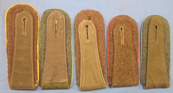 German WWII Heer Tropical Enlisted Shoulder Strap Lot, 5 Pieces — image 3