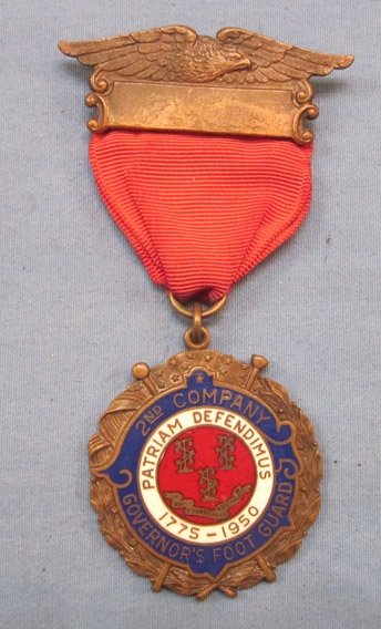 US Post WWII Era, 175th Anniversary Medal, 2nd Company Governor's Foot Guards, Connecticut — image 2