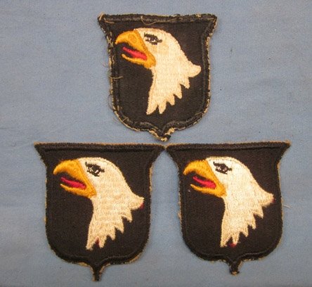 US WWII 101st Airborne SSI Lot, 3 Patches — image 2