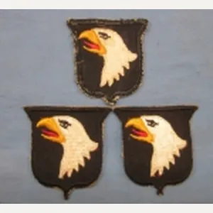 US WWII 101st Airborne SSI Lot, 3 Patches