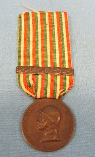  Italian WWI War Medal, 1918 Bar — image 2