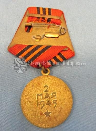  Soviet WWII Capture of Berlin Medal — image 4