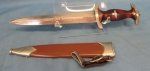 German WWII M1933 SA EM Dagger and Hanger, RZM Blade, …