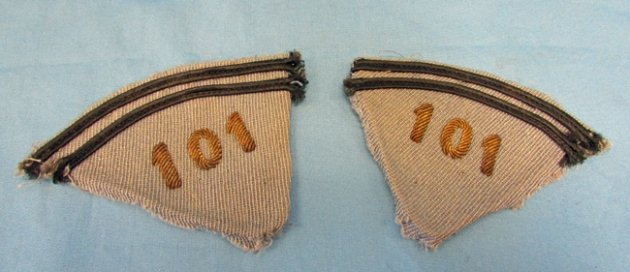 French WWI Officers Collar Insignia, 101st Regiment — image 2