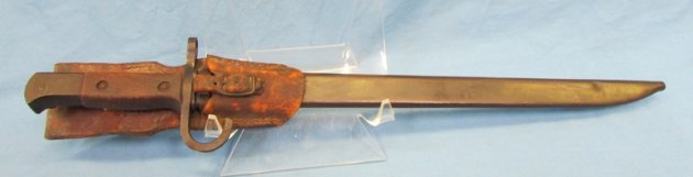  Japanese WWII Type 30 Bayonet Nagoya Hourglass, With Leather Frog — image 2