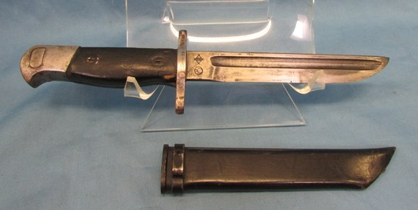  Japanese WWII Type 30 Bayonet, GI Modified Fighting Knife — image 3