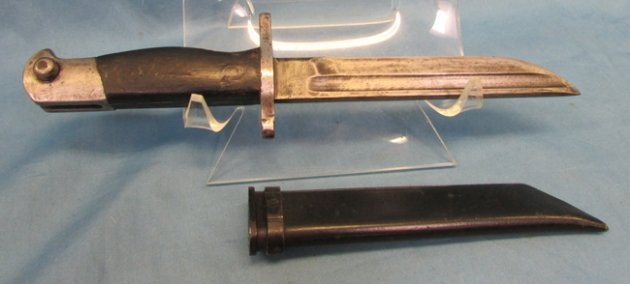  Japanese WWII Type 30 Bayonet, GI Modified Fighting Knife — image 5