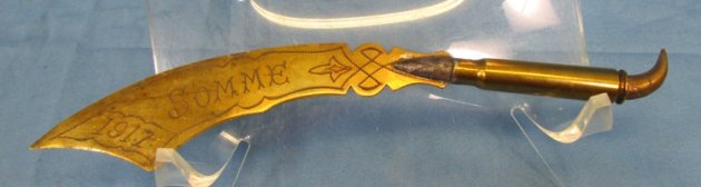  French WWI Trench Art Letter Opener, Somme 1917 — image 2