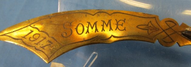  French WWI Trench Art Letter Opener, Somme 1917 — image 3