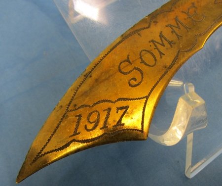  French WWI Trench Art Letter Opener, Somme 1917 — image 4