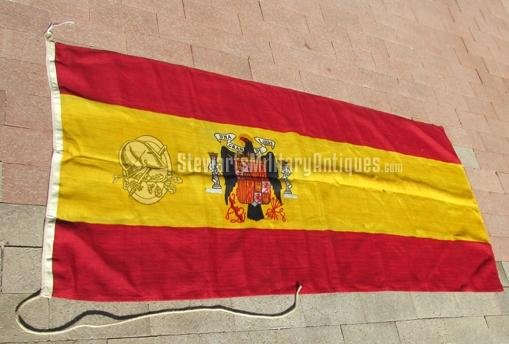  Spanish WWII Era National Flag, Pre 1945 Pattern — image 2
