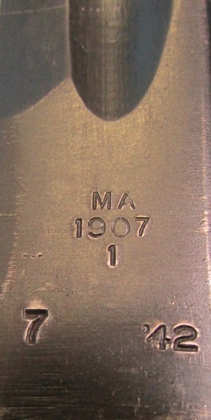  Australian WWII Pattern 1907 Bayonet, SLAZ 42. — image 6