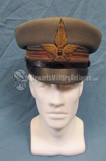  Italian WWII Army Officers Motor Transport Visor Hat — image 2