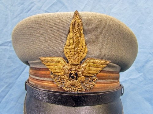 Italian WWII Army Officers Motor Transport Visor Hat — image 3