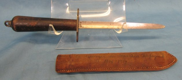  French WWI Fighting Knife & Sheath — image 4