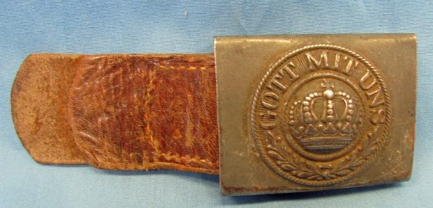  German WWI M1915 Prussian Steel EM Buckle, 1916 Dated Tab, Variant Catch — image 2