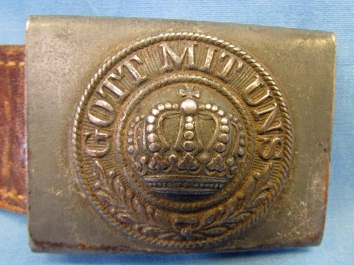  German WWI M1915 Prussian Steel EM Buckle, 1916 Dated Tab, Variant Catch — image 3