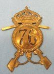 Italian WWII 76th Infantry Regiment Sun Helmet Insignia