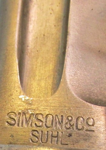  German Mfg, Peruvian M1909 S98 Bayonet, Simson & Co. Suhl — image 5