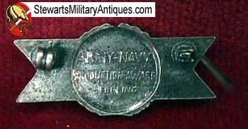 US WWII Army/Navy Production Award, Sterling Silver — image 2