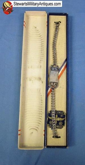 US WWII, Luke Field Arizona USAAC Sterling Bracelet, Original Box — image 4