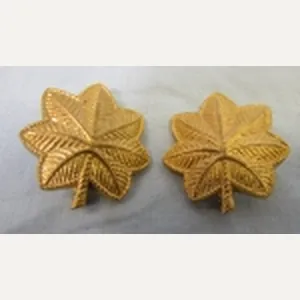 US WWII Gold Plated Sterling Majors Oak Leaves