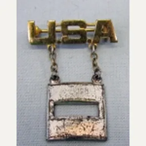 US WWII USA Captain Sweetheart Pin, Sterling Marked