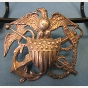 US WWII Era, Public Health Officials Hat Insignia, Sterling