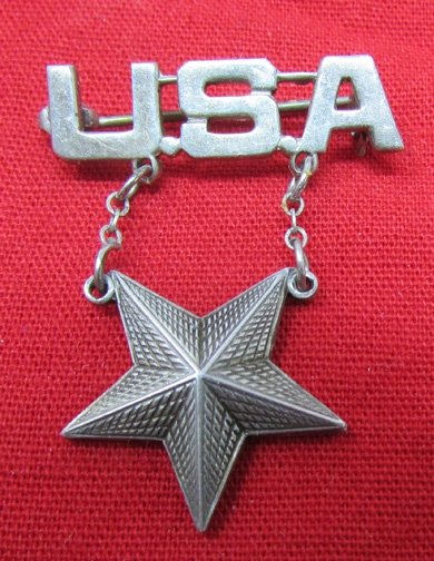 US WWII, Brigadier General Sweetheart Pin, Sterling — image 2