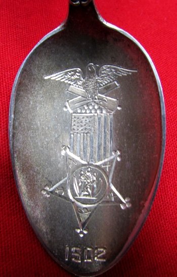 US Post Civil War, GAR Souvenir Spoon, Sterling, 36th Encampment Washington DC 1902 — image 4