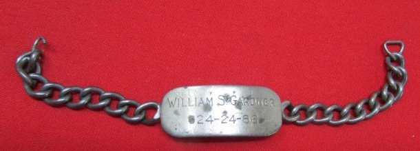US WWII ID Bracelet, USNR, Sterling — image 2
