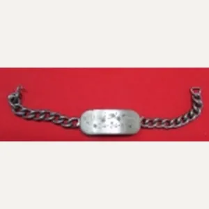 US WWII ID Bracelet, USNR, Sterling