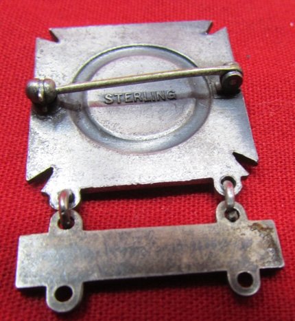 US WWII Driver Badge, Driver, Wheeled, Clasp, Sterling — image 3