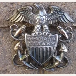 US WWII US Navy Officers Hat Insignia, AMICO Mfg. Double …