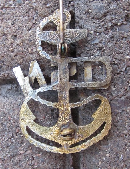 US WWII Navy Petty Officer Hat Insignia, Sterling, Amcraft Mfg — image 3