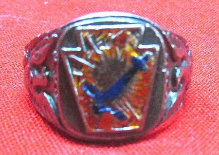 US 1920's, 213th AA (PNG) Dondero DUI & Sterling Marked Ring, Dondero, Wash. D.C. — image 3