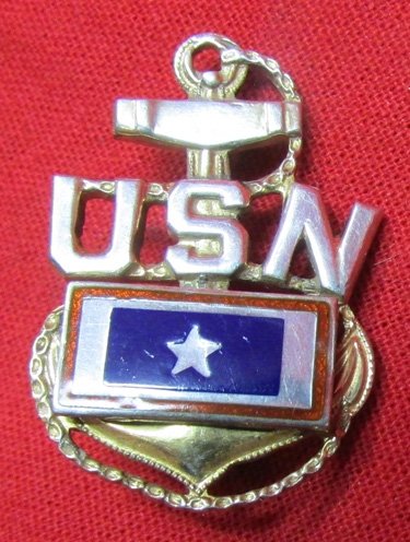 US WWII US Navy Son-in-Service Pin, Sterling, Amcraft — image 2