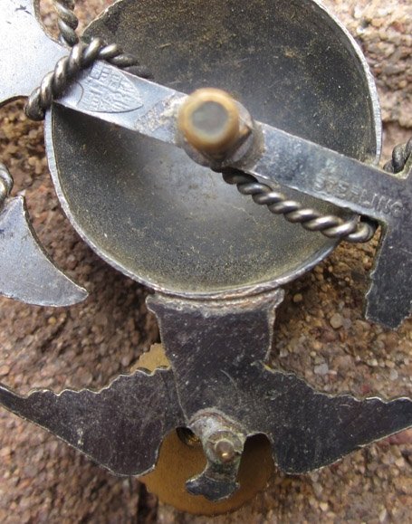 USMC WWII Era, USMC Officer Sterling Service Hat Emblem, NS Meyer — image 4