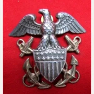 US WWII US Navy Officers Hat Insignia, Pasquale, Double Sterling …