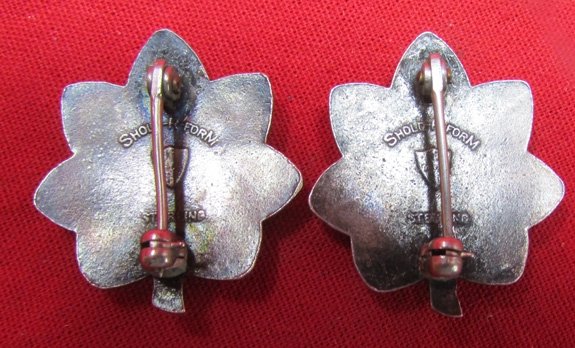 US WWII Era, Army Lieutenant Colonel Shoulder Rank, NS Meyer, Sterling — image 3