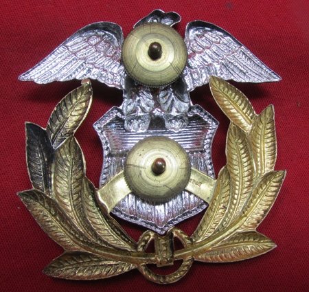 US WWII-Cold War Era Coast Guard Officers Visor Hat Emblem, Sterling — image 3