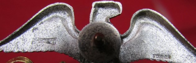 US WWII US Navy Officers Hat Insignia, Sterling, Pancraft Mfg. — image 4