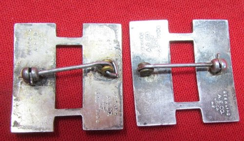 US WWII Era, Captain Shoulder Rank, A.E. Co., Sterling — image 3