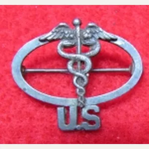 US WWI-WWII Sterling Sweetheart Medical Department Pin