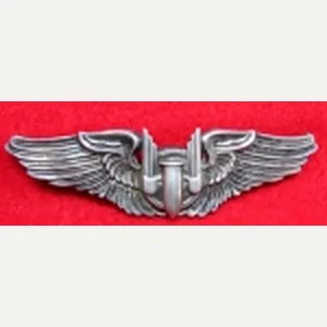 US WWII USAAF 3 Inch Aerial Gunner Wings, Sterling, Pinback