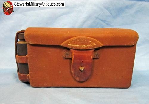  Japanese WWII Rubberized Canvas Rear Ammunition Pouch & Oiler — image 2