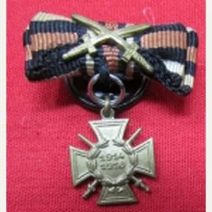 German WWI Miniature Hindenburg Cross Lapel Button